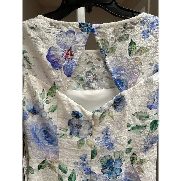 NEW NWT Adrianna Papell Printed Jacquard Sheath Mini Dress size 2 - Picture 5 of 7